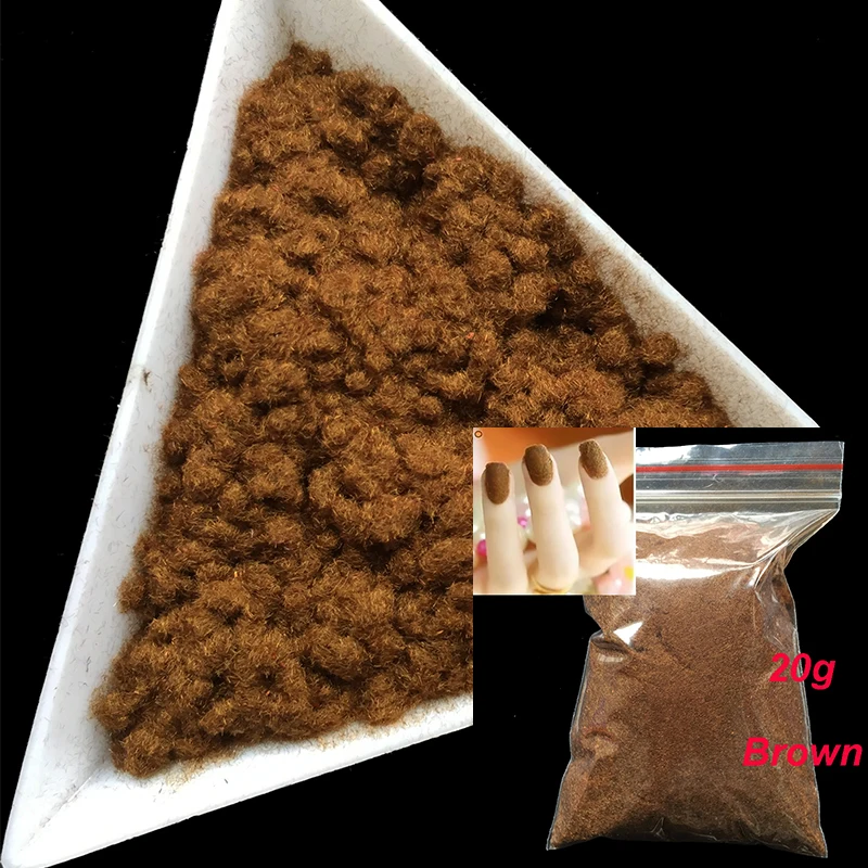 20/50 г блеск для ногтей украшения коричневый Нечеткие Флокирование Маникюр бархат