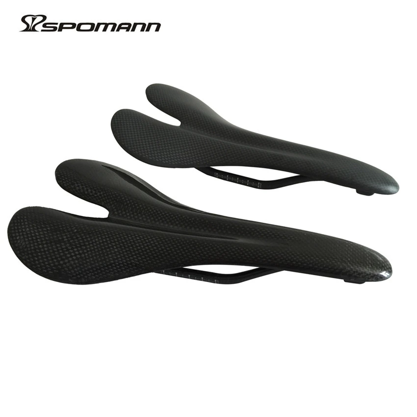 Spomann full carbon fiber bicycle saddle MTB bike front seat saddles road mountain cycling