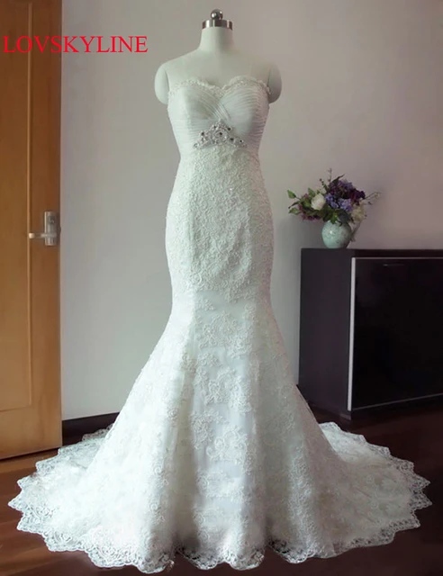 Mermaid Bridal Gown Fish Tail Fashionable Y Wedding Dress 2018 Mermaid Bridal Gown Fish Tail Fashionable Y Wedding Dress 2018 Pearls Beaded Lace Liques