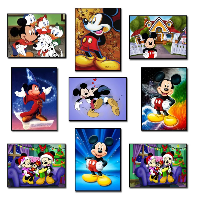 

DIY 5D Diamond Mosaic Diamond Painting Cross Stitch Mickey Mouse Kit Diamonds Embroidery Square Drill Home Decoration