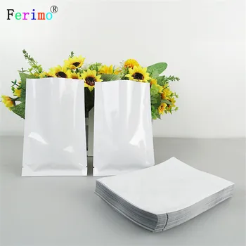 

Ferimo free shipping 100pcs Milk white black mask bag aluminum flat pocket aluminum foil bag food storage vacuum bags