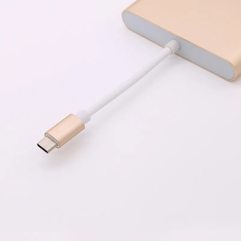 LYBALL USB C 3,1 type-C для VGA USB 3,0 usb type C PD концентратор Женский адаптер для нового Macbook 12 дюймов Chromebook Pixel Lumia 950XL