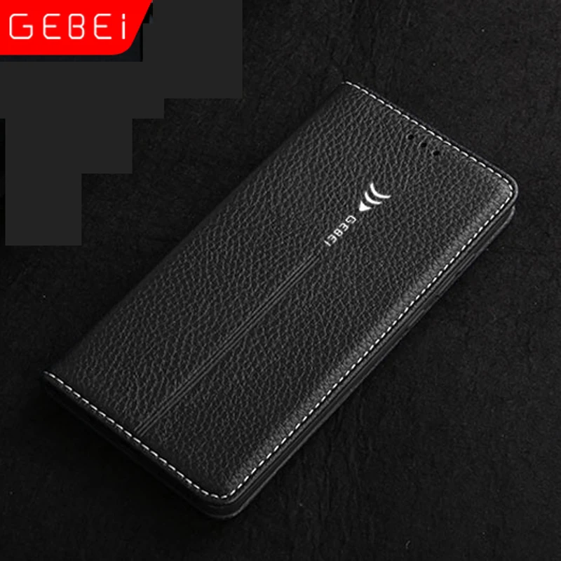 

Luxury Original Brand GEBEI Leather Case adsorbable Flip Cover For Huawei Mate 9 Pro With Stand Function