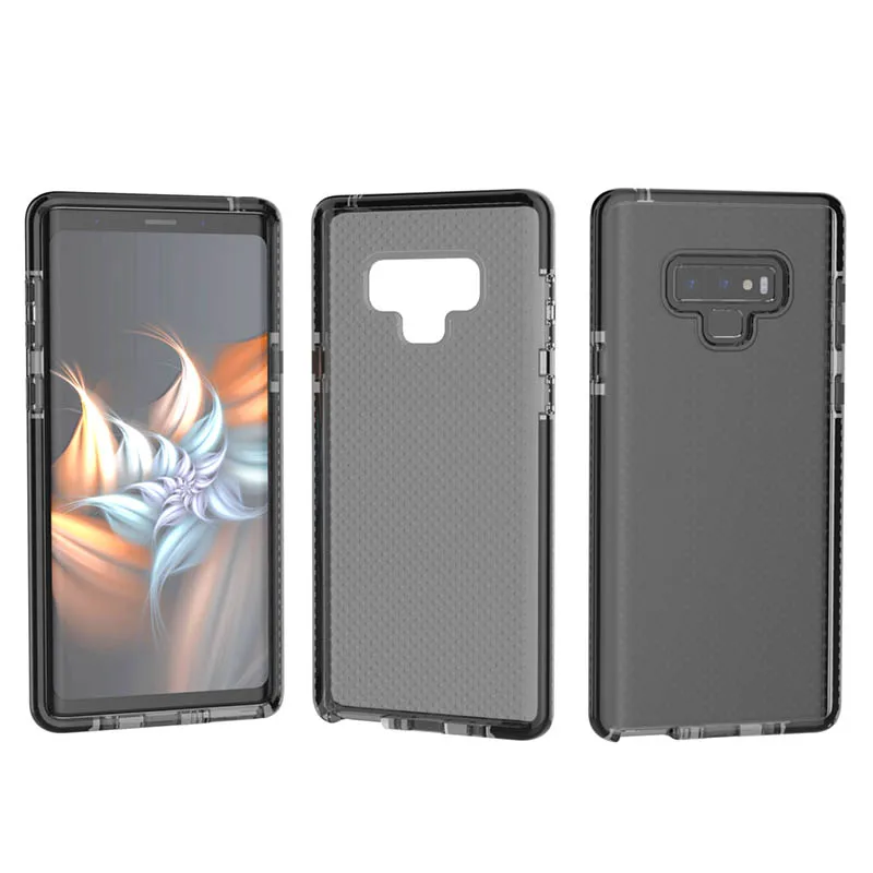 Высокое качество Сетка Мягкий ТПУ противоударный Защитная пленка для samsung Galaxy Note 9 S8 S9 плюс Coque Funda 360 бампер - Цвет: All Black