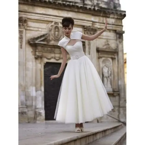 2014 Free Jacket! Anke length Wedding Dress Bridal Gown Party Pageant Custom | Свадьбы и торжества