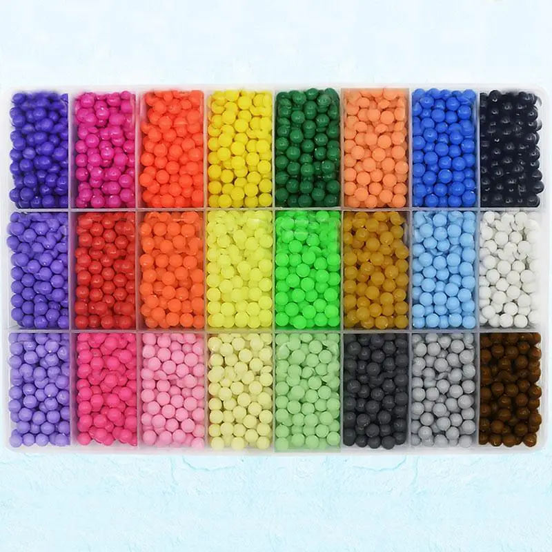 3000PSC Bag Water Stick DIY Magic Beads Ball Aqua Jouets Perler Pegboard Hama Pixels Magic