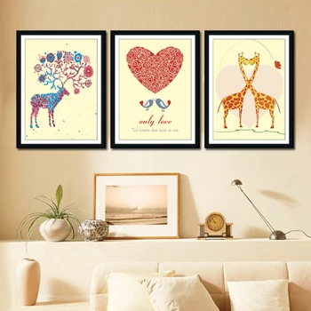 

Handmade Needlework silk Cotton 3D Embroidered Cross-stitching Painting Cross stitch Thread Color Deer Cartoon Animal Home Decor