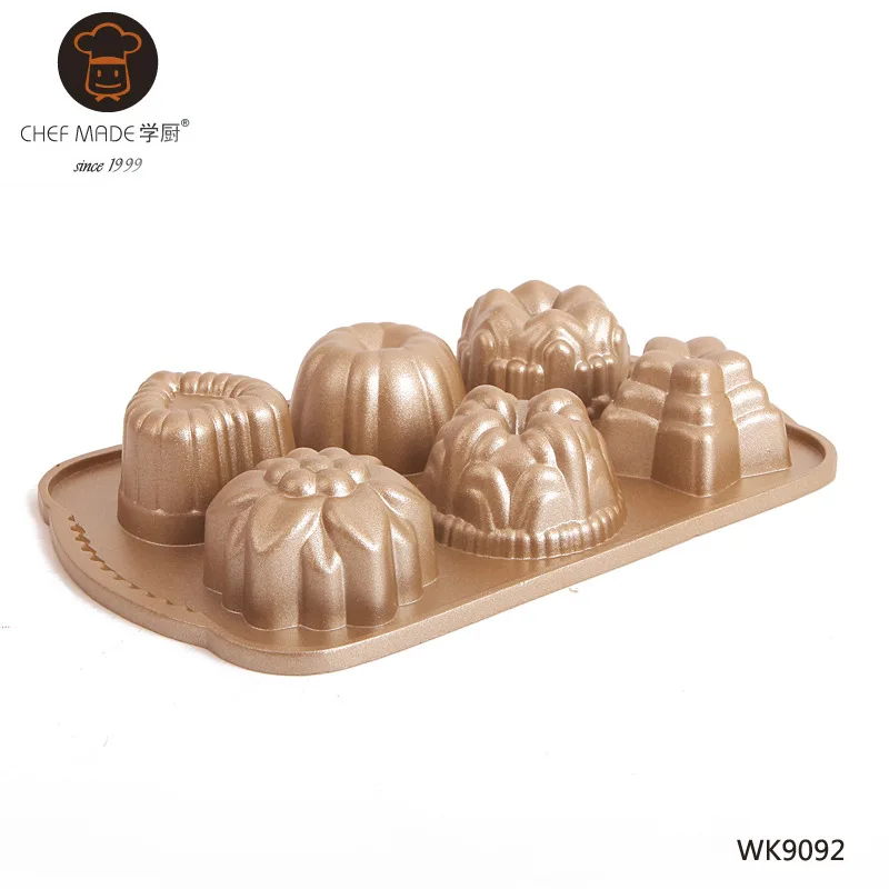 

Chef Made Cake Pans Nonstick More Shape 6 Cups Creative Baking Aluminum Mold Baking Pan Diy Moule A Gateau Rond Bakeware