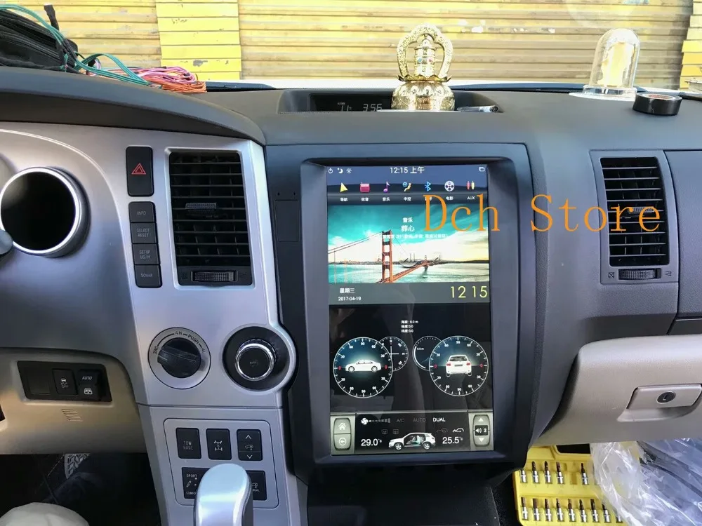 13,6 дюймов вертикальный экран tesla стиль Android 8,1 автомобильный dvd-плеер gps для toyota tundra Sequoia 2007-2011 PX6 carplay навигация