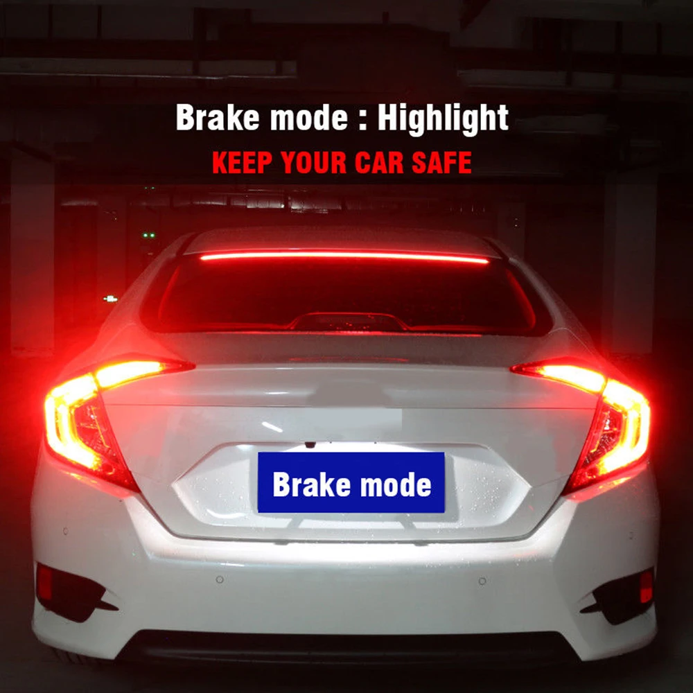 Interiores de Alta Luzes de Freio Luz de Advertência Luz de Travagem Luz de Sinal Auto 103 cm Traseiro da Cauda Acessórios Montagem Novo 12 v Carro Levou Tira 13 Lâmpada de sinal