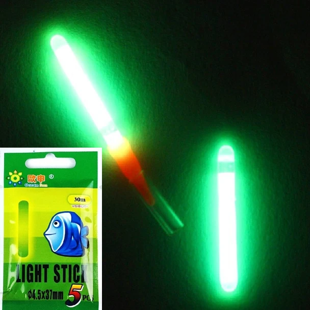 

Lot 30pcs/6bags 4.5*37mm Chemical Lights Fishing Fluorescent Dark Glow sticks fishing tackle