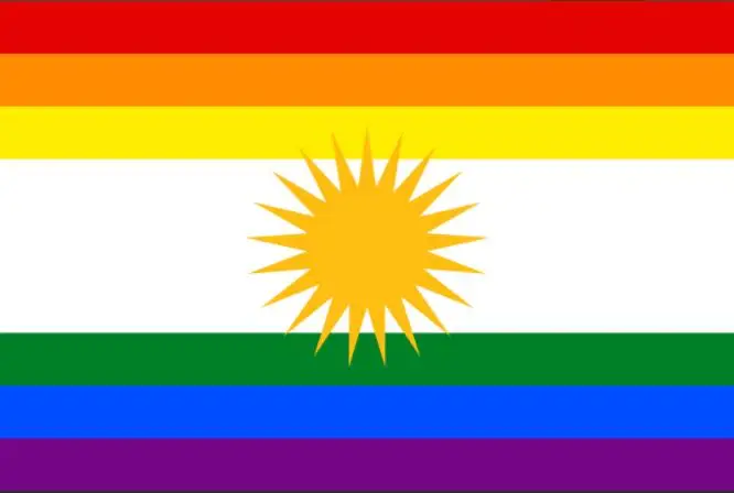 

Rainbow pride Flag with LGBT Flag of Kurdistan 3x5ft custom any hobby flag banner