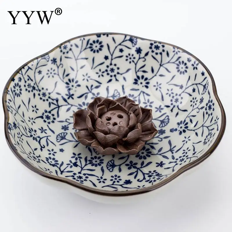 Lotus Inserted Sticks Burner Incense Seat Ceramic Incense Stick Holder Simple Beautiful Incense Stick Burner Censer Home Decor - Цвет: h