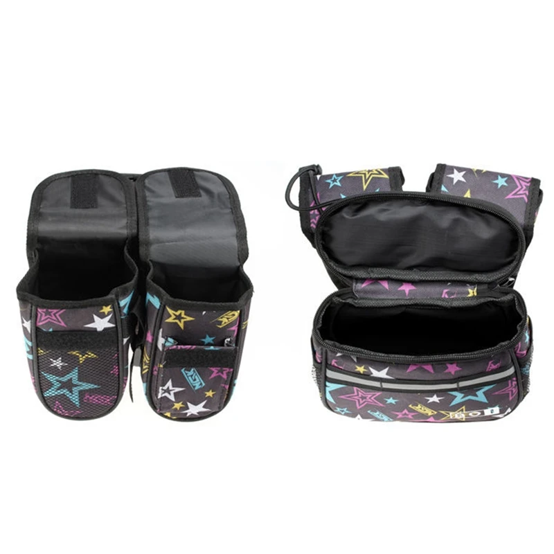 Perfect 4-in-1 Bike Bag Double Saddle Shape Reflective Front Frame Tube Phone Camera Case Messenger Bags Outdoor Cycling Accessories 4 Perfect 4-in-1 Bike Bag Double Saddle Shape Reflective Front Frame Tube Phone Camera Case Messenger Bags Outdoor Cycling Accessories 4