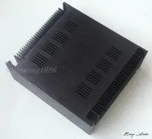 NEW balck full Aluminum big chassis Amp case Power amp DIY cabinet box heatsink