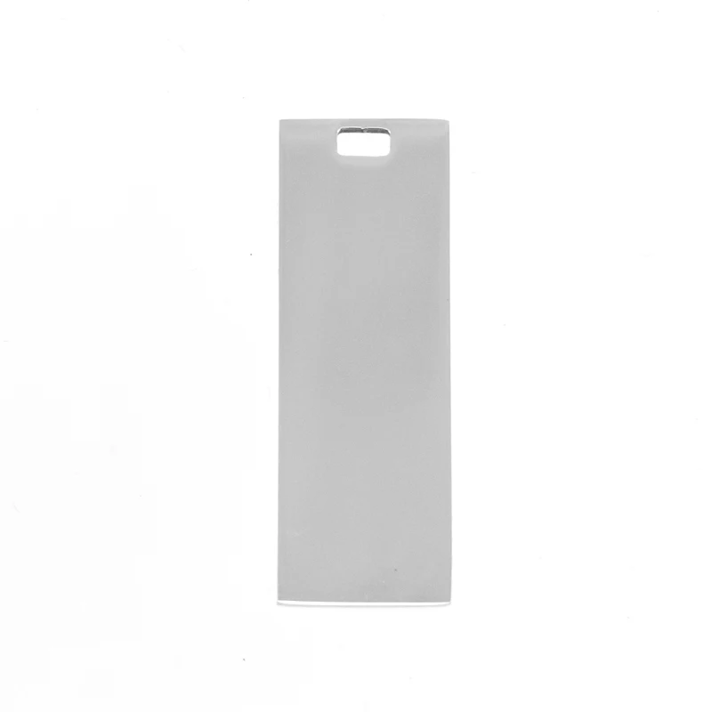 rectangle Charms bail hole Bar pendant Blank Diy print Id keyring tag mirror polish stainless steel wholesale 10pcs | Украшения и