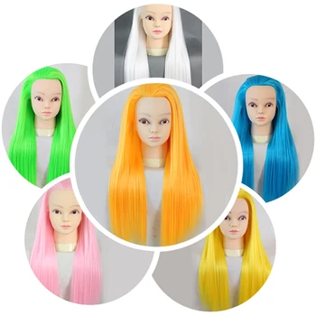 

Free Shipping!! New Style Colorful Training Head Hairdresser Training Head Mannequin Head With Hair Hot Sale