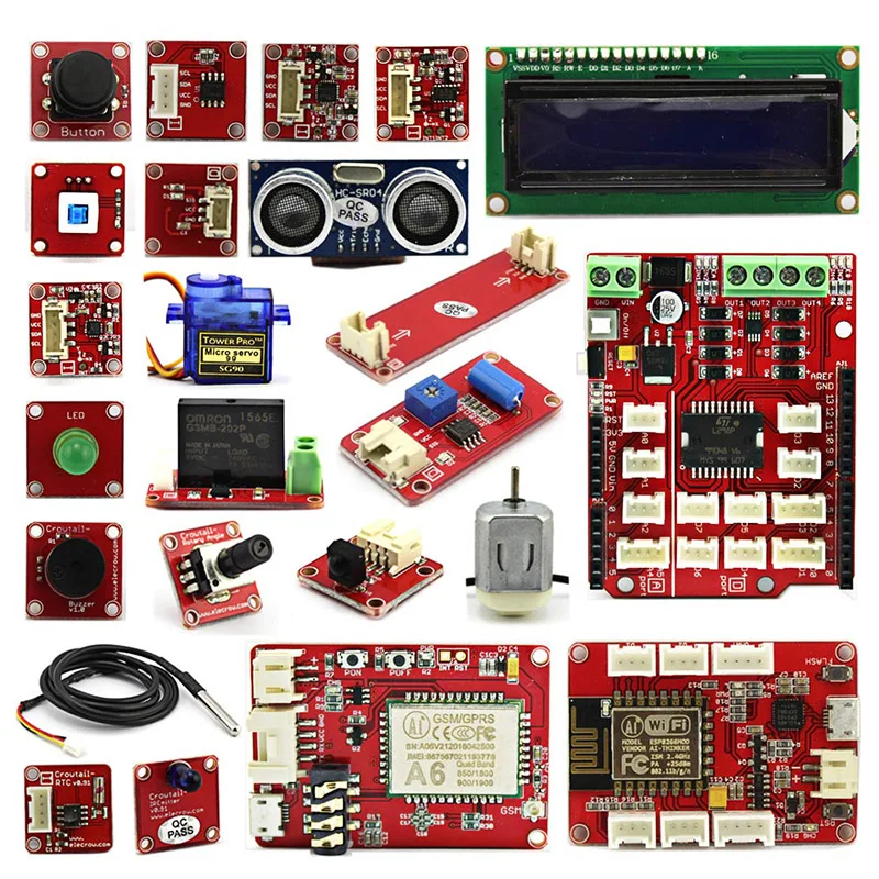 Elecrow Crowtail Deluxe Kit for Arduino Learner Education Fans Maker DIY Kit With Retail Box Super Learning Kit with 18 Projects