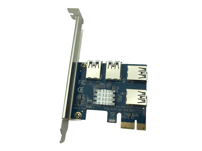 Горячая PCI Express Riser Card PCI-E 1x до 16x1 до 4 PCIE USB 3,0 слот мультипликатор концентратор адаптер для Биткоин Майнер BTC машина