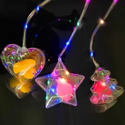 Новое сердце елка звездный шар Форма светодиодная световая игрушка световой Фонари Пластик вечерние светящийся свет