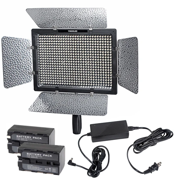 YONGNUO YN-600 5500K LED видеокамера со светодиодной подсветкой и адаптером питания