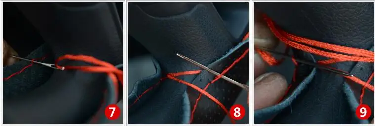Все Размеры 37-38 см стайлинга автомобилей Пояса из натуральной кожи Авто Руль Обложка Кепки противоскользящие украшение автомобиля С Вышивка Крестом Иглы и Нитки