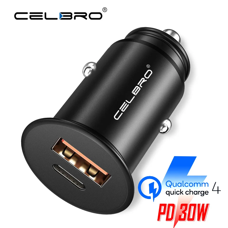 30W Mini USB PD Car Charger for Google Pixel 3 2 XL iPhone Quick Charge