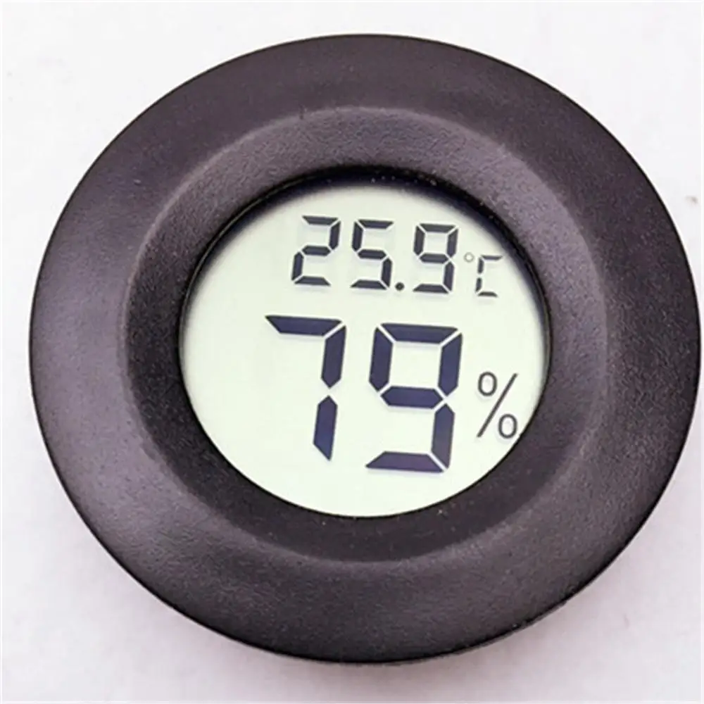 Outdoor Temperature Hygrometer Digital LCD Indoor Round Thermometer
