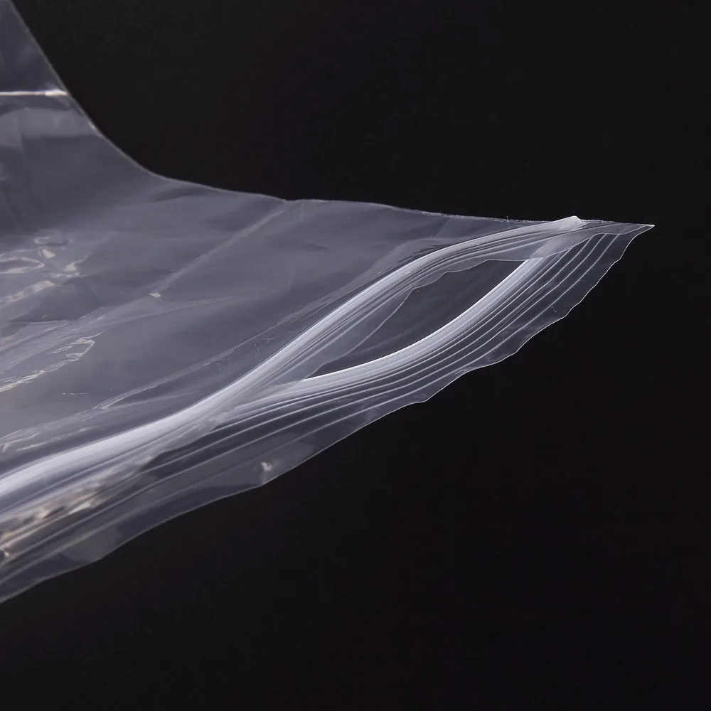 100PCS Extra Heavy-Duty  Reclosable Plastic Packaging Bags Strong Poly Zip Lock Plastic Zipper Clear Zip lock bags Various Sizes 3