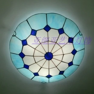 12 дюймов Мода Тиффани Средиземноморский потолочный светильник Гостиная потолочные светильники спальня