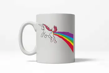 

Unicorn Farting Funny Rainbow Magical Ceramic Coffee Drinking Mug