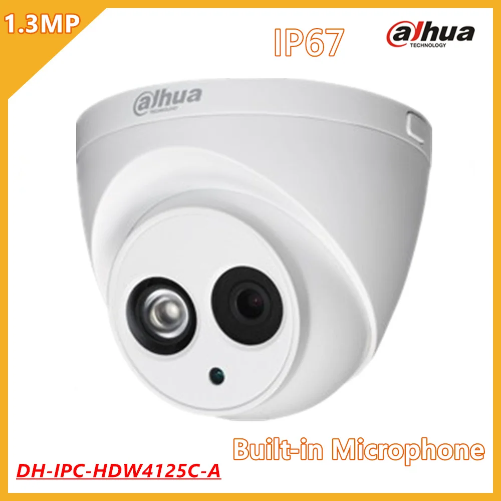 

Origina Dahua IP Camera DH-IPC-HDW4125C-A 1.3mp with Audio Built-in Microphone IR Distance 50 meters Outdoor IP67 Home security
