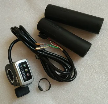 

36V DC motor speed controller, Electric Bicycle finger throttle with handle bar ,with battery indicator and light switch.