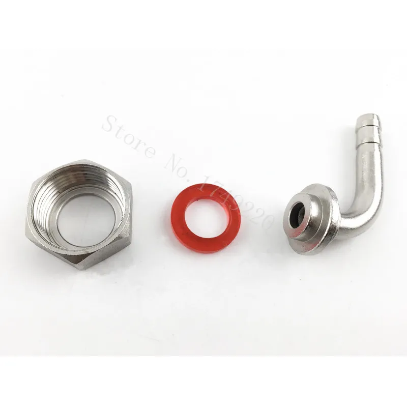 Draft Beer Faucet Connectors 90 DegreeTail Piece Elbow + Hex Nut + Washer (Gasket) on Aliexpress