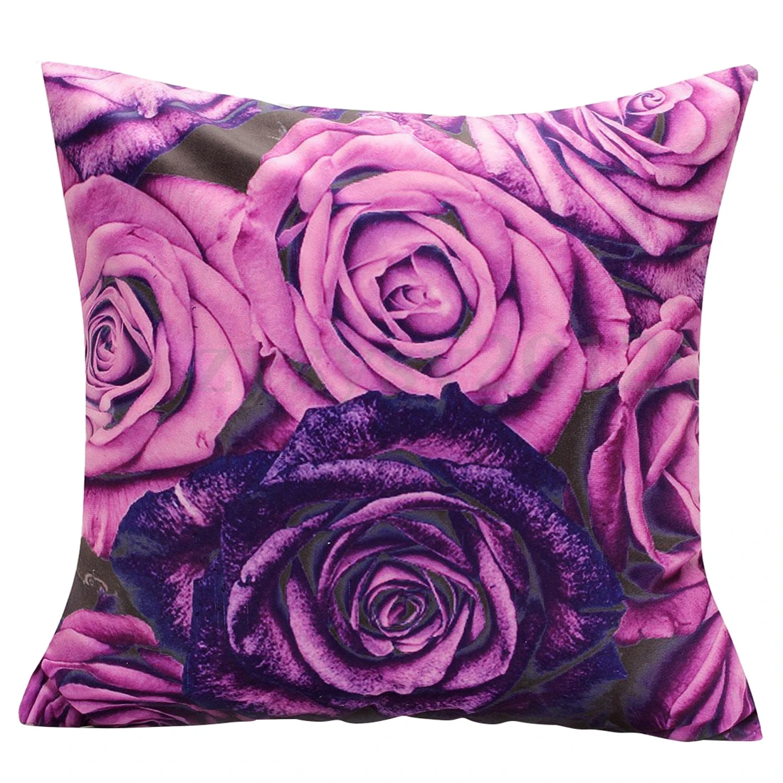 Rose Flower Floral Print Throw Pillow Case Home Decorative Purplein Pillow Case from Home