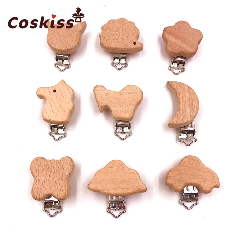 Natural Color Infant DIY Pacifier Chain Pacifier Clip Dummy Holder Beech Wood Natural Color Infant DIY Pacifier Chain Pacifier Clip Dummy Holder Beech Wood