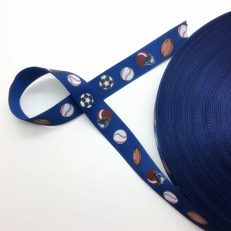 Бесплатная доставка 5 ярдов 3/4 '✠ мм Широкий Печатный Grosgrain лента для волос