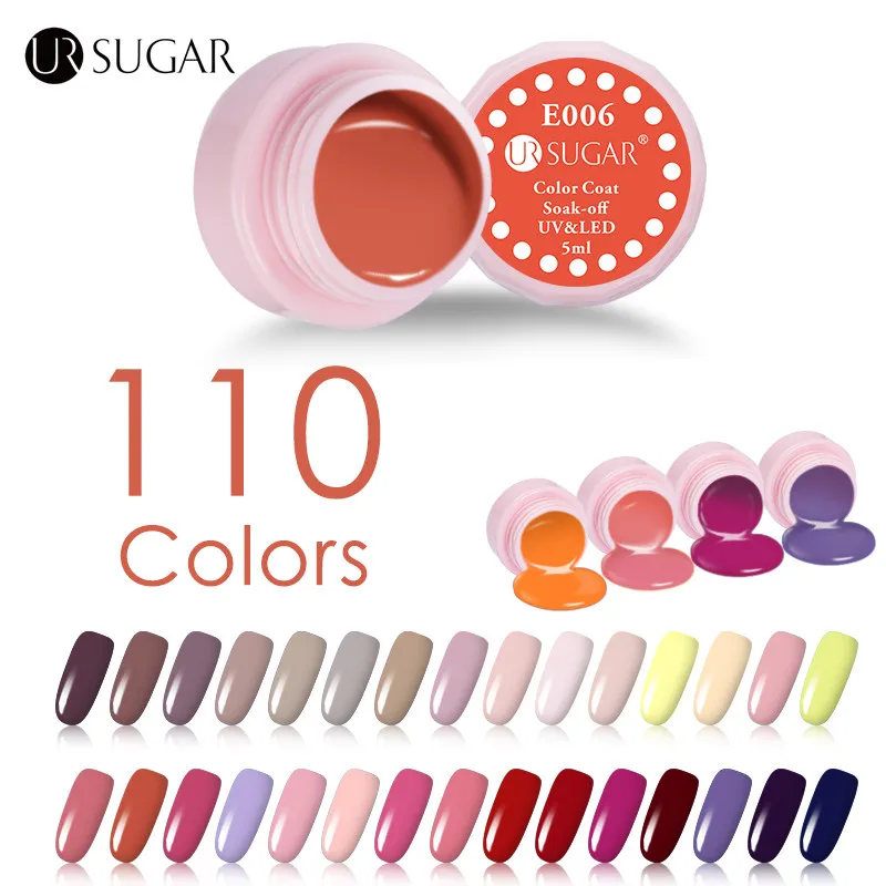 UR SUGAR 110 Colors Soak off Painting Gel 5ml Pink Colors Solid LED UV Gel For