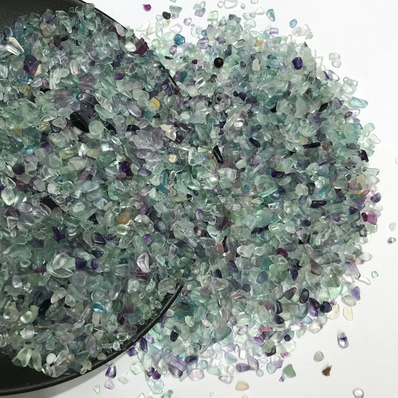 

50g Natural Fluorite Tumbled Chips Stone Crushed Crystal Quartz Pieces Irregular Shaped Stones Natural Stones and Minerals T349
