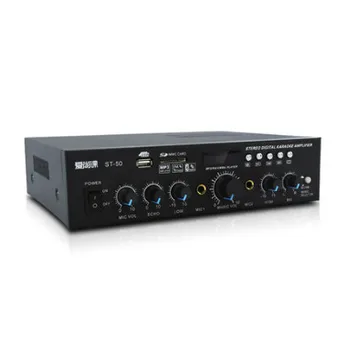 

Contant impendance 5W+50W 2-channel stereo hifi power amplifier bluetooth home karaoke amplifiers support USB/SD play