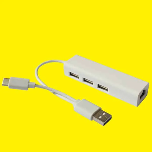 Usb2.0 к проводному сетевому порту тип-c к Rj45 сетевой кабель интерфейс два в одном Usb2.0 концентратор Usb2.0+ тип-c 100 м кабель сети