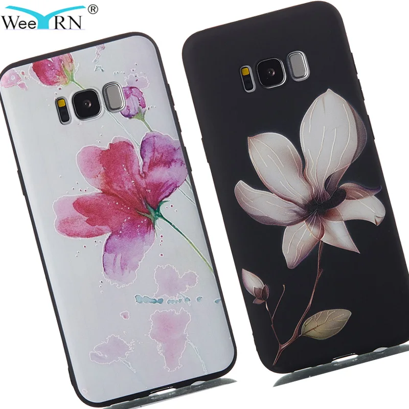 

3D Flowers Premium Silicone Soft Case for Samsung Galaxy S8 G950F / S8 Plus G955F TPU Back Cover for Samsung S8 S8Plus