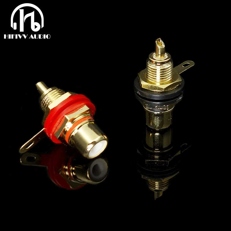 Hifivv audio RCA amplifier rca 2pcs/lot signal lineconnector adapter