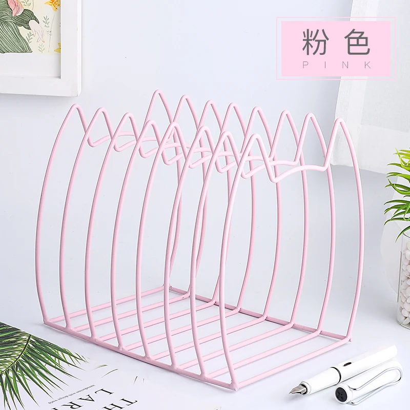 

2019 Promotion Boekenkast Librero Iron Bookshelf Book Table Retaining Board Shelf Retro Folder By Magazine Finishing Metal