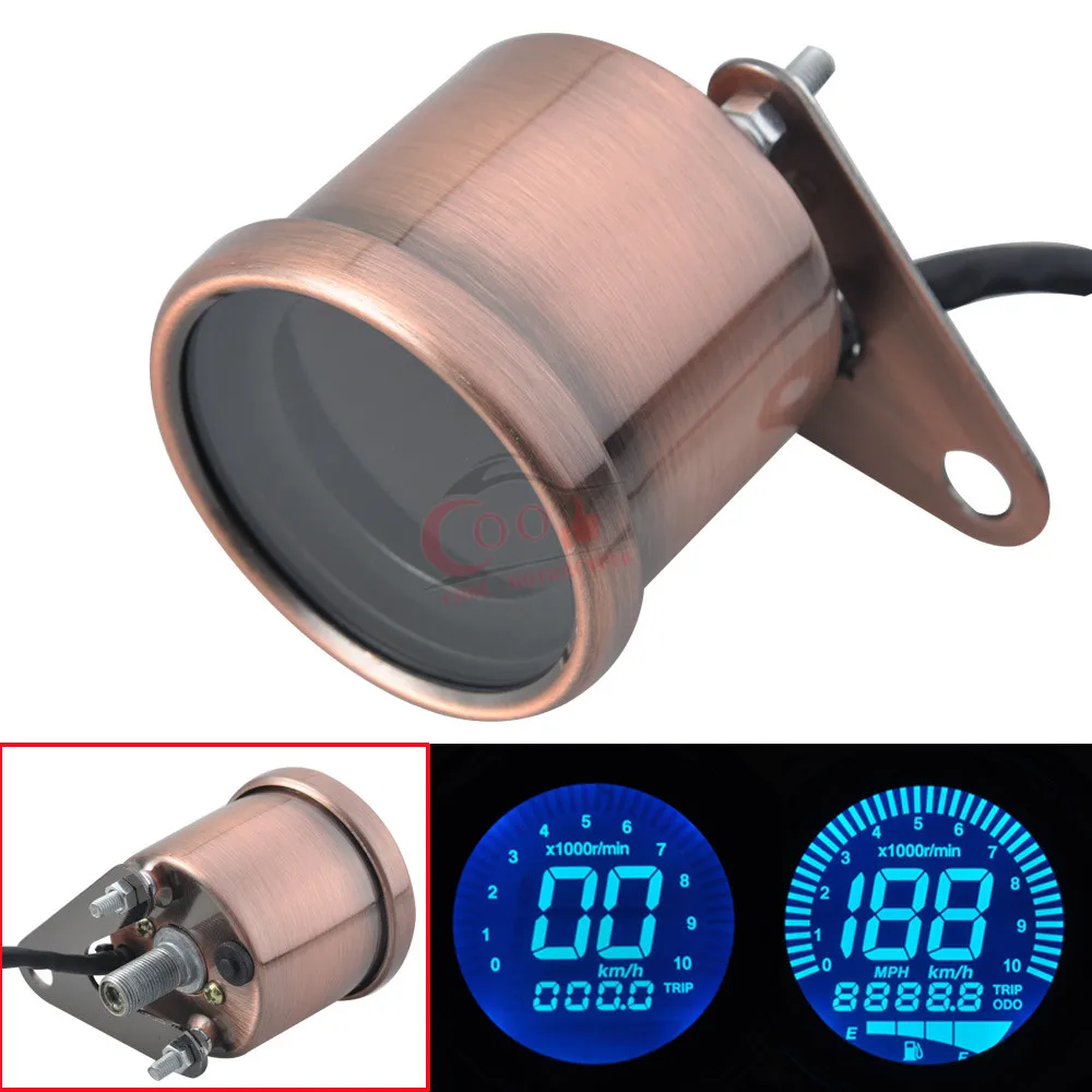 

Motorcycle Instrument LED LCD Digital Speedometer Tachometer Odometer Oil Gauge indicator For Harley Honda Yamaha Suzuki