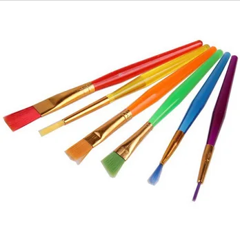 

by dhl 500set practical 6pcs Colorful Fondant Cake Brush Decorating Painting Tool Promotion Icing Set Pastry Cooking Tool