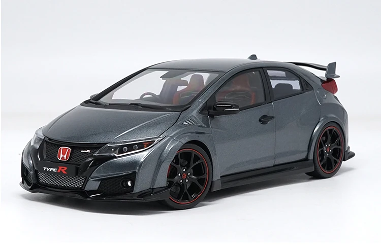 1:18 литья под давлением модели для Honda Civic TYPE R 2016 Серый Игрушечная машина из сплава