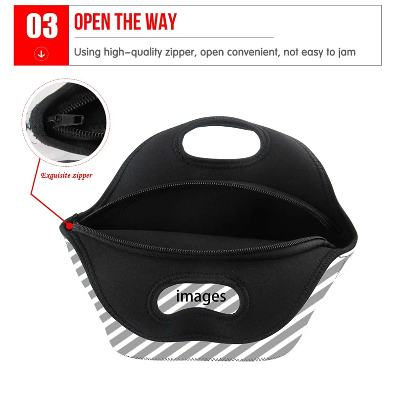 THIKIN Хаски кулер для хранения сумка для пикника комплект милой детской одежды с принтом с неопреновой изоляцией Термальность Ланч сумка для продуктов Термосумка