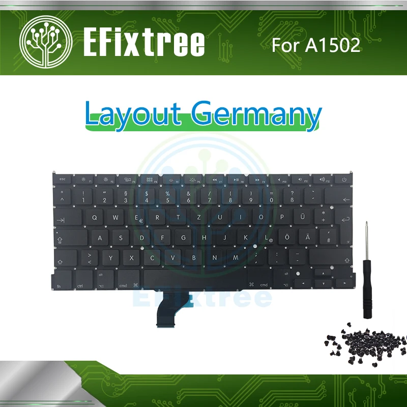 Новый A1502 клавиатура Германия винт для Macbook Pro Retina 13 &quotA1502 Макет ПОДСВЕТКА 2013 2014 2015