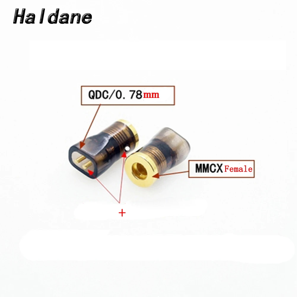 Haldane пара наушников разъем для QDC/0,78 мм Мужской MMCX Женский конвертер адаптер